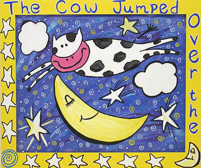 Click here to go to larger image of "Cow Jumped Over The Moon"