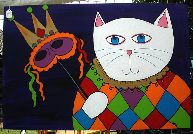 Click here to go to larger image of "Mardi Gras Cat"